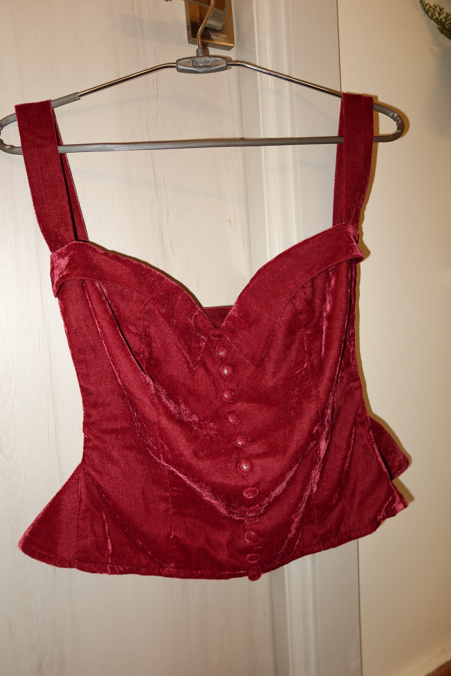Cherry Peplum Top