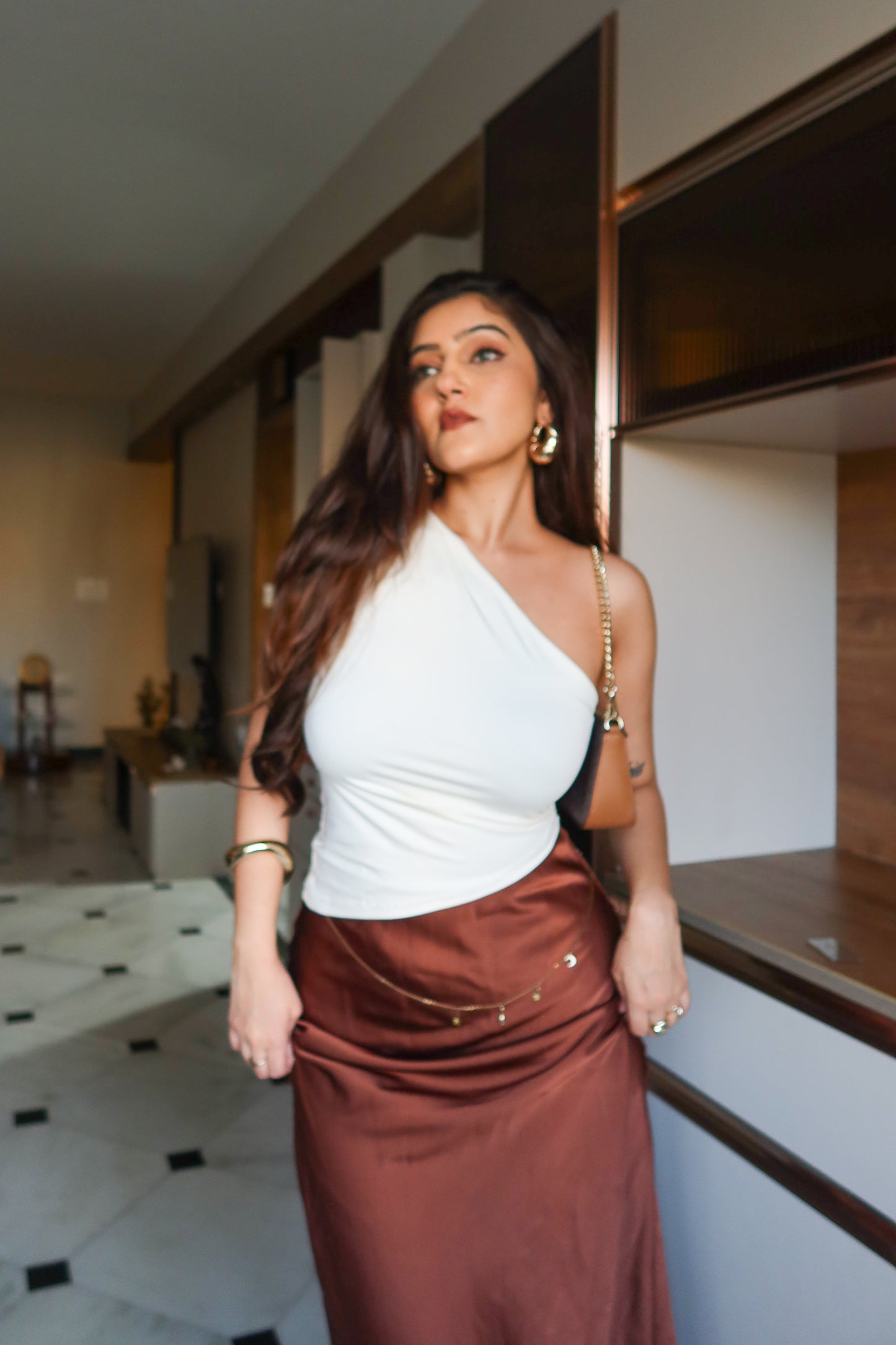 Vanilla One Shoulder Top