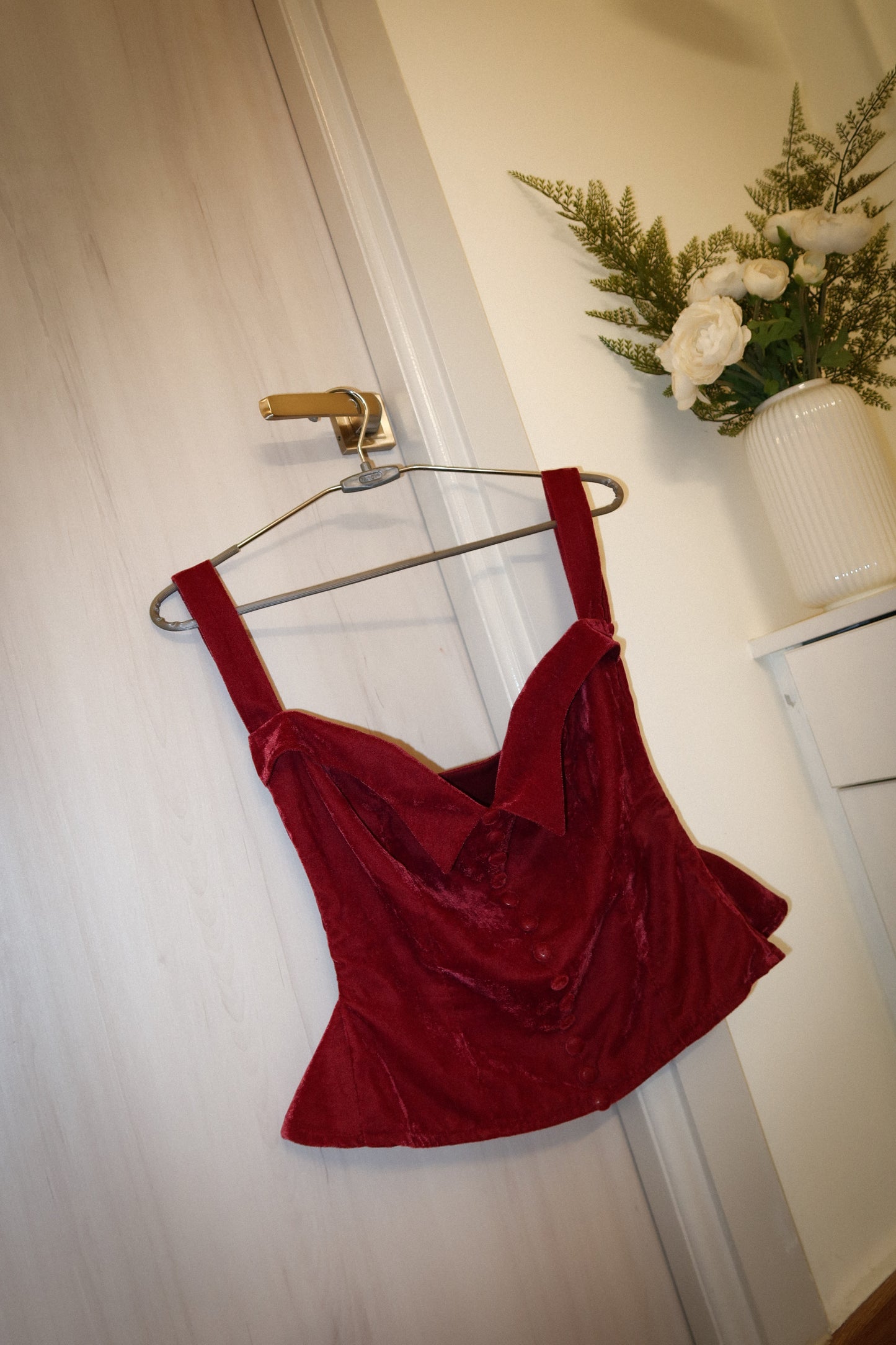 Cherry Peplum Top