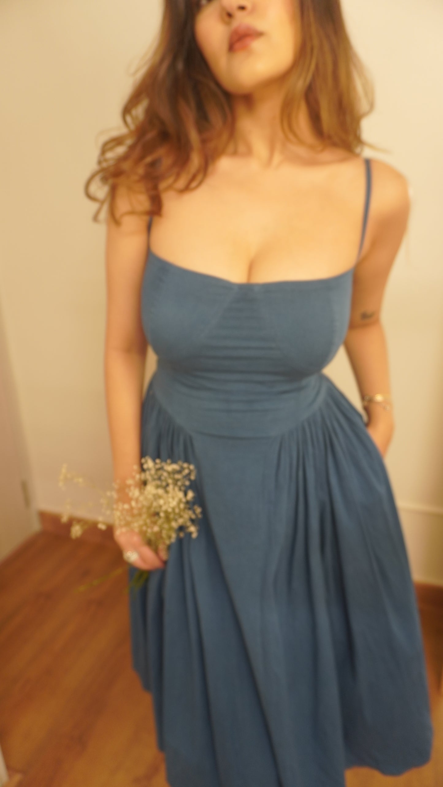 Blueberry Haze Midi Dress
