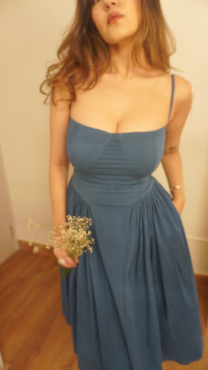 Blueberry Haze Midi Dress